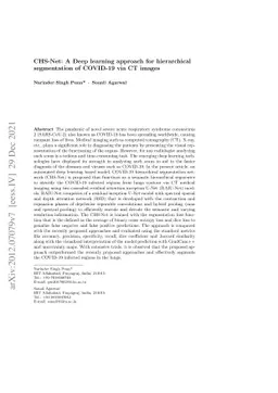 CHS-Net: A Deep learning approach for hierarchical segmentation of
  COVID-19 infected CT images