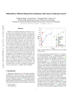 EfficientPose: Efficient Human Pose Estimation with Neural Architecture
  Search