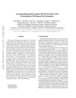 Learning Heatmap-Style Jigsaw Puzzles Provides Good Pretraining for 2D
  Human Pose Estimation