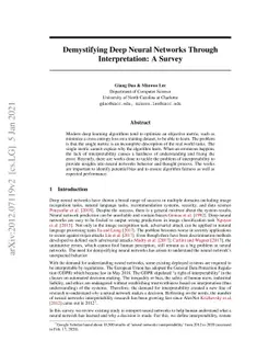 Demystifying Deep Neural Networks Through Interpretation: A Survey