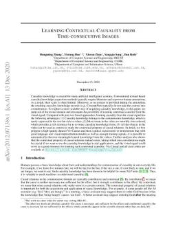 Learning Contextual Causality from Time-consecutive Images