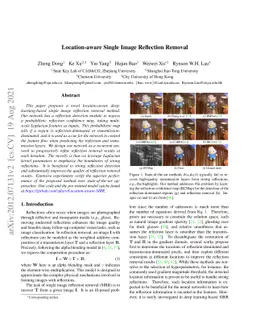 Location-aware Single Image Reflection Removal