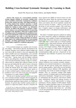 Building Cross-Sectional Systematic Strategies By Learning to Rank