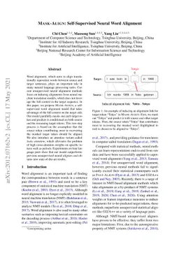 Mask-Align: Self-Supervised Neural Word Alignment