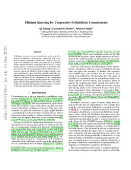 Efficient Querying for Cooperative Probabilistic Commitments