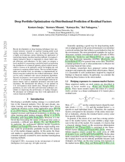 Deep Portfolio Optimization via Distributional Prediction of Residual
  Factors