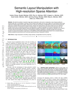 Semantic Layout Manipulation with High-Resolution Sparse Attention