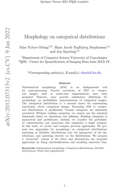 Morphology on categorical distributions