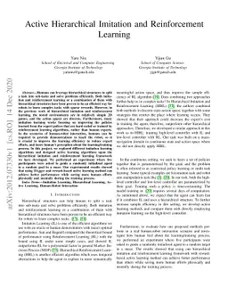 Active Hierarchical Imitation and Reinforcement Learning