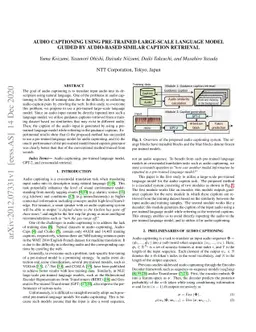 Audio Captioning using Pre-Trained Large-Scale Language Model Guided by
  Audio-based Similar Caption Retrieval