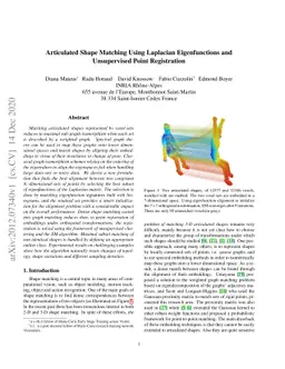 Articulated Shape Matching Using Laplacian Eigenfunctions and
  Unsupervised Point Registration