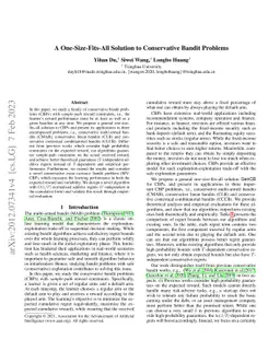 A One-Size-Fits-All Solution to Conservative Bandit Problems