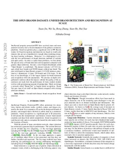 The Open Brands Dataset: Unified brand detection and recognition at
  scale