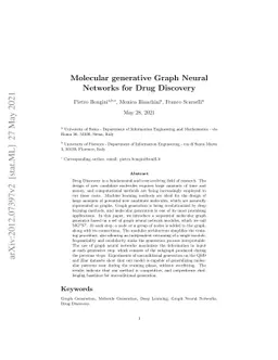 Molecular graph generation with Graph Neural Networks