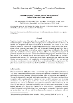 One-Shot Learning with Triplet Loss for Vegetation Classification Tasks