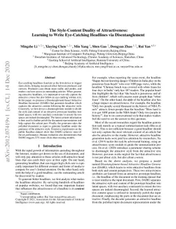 The Style-Content Duality of Attractiveness: Learning to Write
  Eye-Catching Headlines via Disentanglement