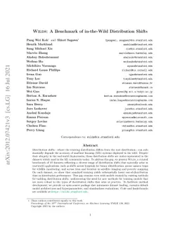 WILDS: A Benchmark of in-the-Wild Distribution Shifts