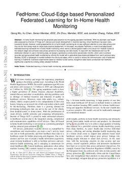FedHome: Cloud-Edge based Personalized Federated Learning for In-Home
  Health Monitoring
