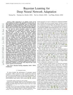 Bayesian Learning for Deep Neural Network Adaptation
