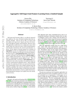 Aggregative Self-Supervised Feature Learning from a Limited Sample