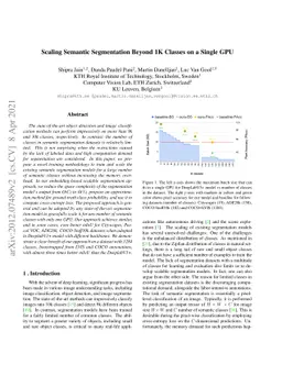 Scaling Semantic Segmentation Beyond 1K Classes on a Single GPU