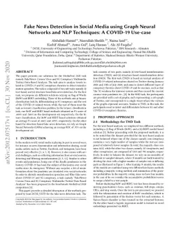 Fake News Detection in Social Media using Graph Neural Networks and NLP
  Techniques: A COVID-19 Use-case