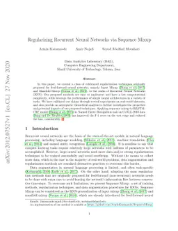 Regularizing Recurrent Neural Networks via Sequence Mixup