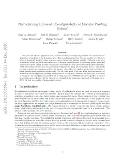 Characterizing Universal Reconfigurability of Modular Pivoting Robots