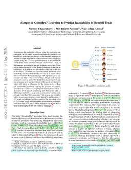 Simple or Complex? Learning to Predict Readability of Bengali Texts