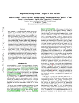 Argument Mining Driven Analysis of Peer-Reviews