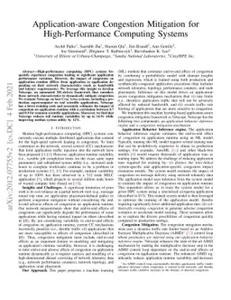 Application-aware Congestion Mitigation for High-Performance Computing
  Systems