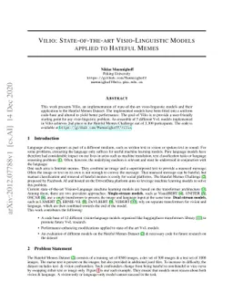 Vilio: State-of-the-art Visio-Linguistic Models applied to Hateful Memes