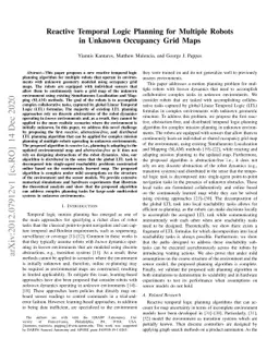 Reactive Temporal Logic Planning for Multiple Robots in Unknown
  Occupancy Grid Maps
