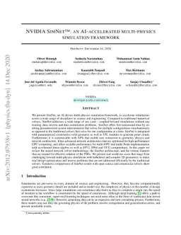 NVIDIA SimNet^{TM}: an AI-accelerated multi-physics simulation framework