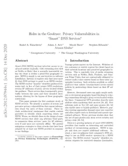 Holes in the Geofence: Privacy Vulnerabilities in "Smart" DNS Services