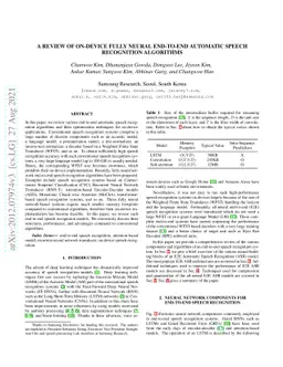 A review of on-device fully neural end-to-end automatic speech
  recognition algorithms