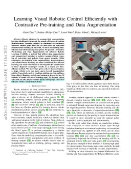 Learning Visual Robotic Control Efficiently with Contrastive
  Pre-training and Data Augmentation