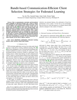Bandit-based Communication-Efficient Client Selection Strategies for
  Federated Learning