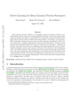Active Learning for Deep Gaussian Process Surrogates