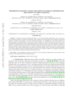Friedrichs Learning: Weak Solutions of Partial Differential Equations
  via Deep Learning