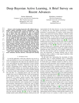 Deep Bayesian Active Learning, A Brief Survey on Recent Advances