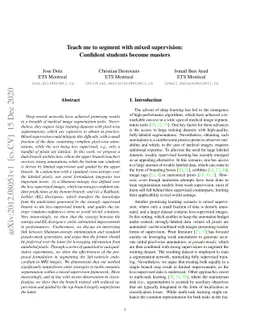 Teach me to segment with mixed supervision: Confident students become
  masters