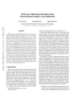 KOALAnet: Blind Super-Resolution using Kernel-Oriented Adaptive Local
  Adjustment