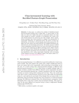 Class-incremental Learning with Rectified Feature-Graph Preservation