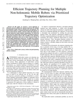 Efficient Trajectory Planning for Multiple Non-holonomic Mobile Robots
  via Prioritized Trajectory Optimization