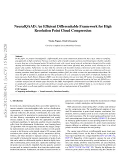 NeuralQAAD: An Efficient Differentiable Framework for High Resolution
  Point Cloud Compression