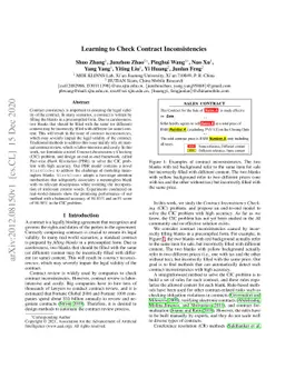 Learning to Check Contract Inconsistencies