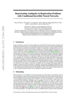 Representing Ambiguity in Registration Problems with Conditional
  Invertible Neural Networks