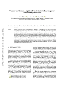 Unsupervised Domain Adaptation from Synthetic to Real Images for
  Anchorless Object Detection