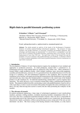 Rigid chain in parallel kinematic positioning system